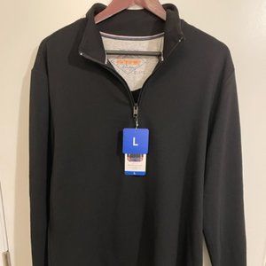 Original Weatherproof Vintage 1/4 zip black super soft performance sweater-LARGE
